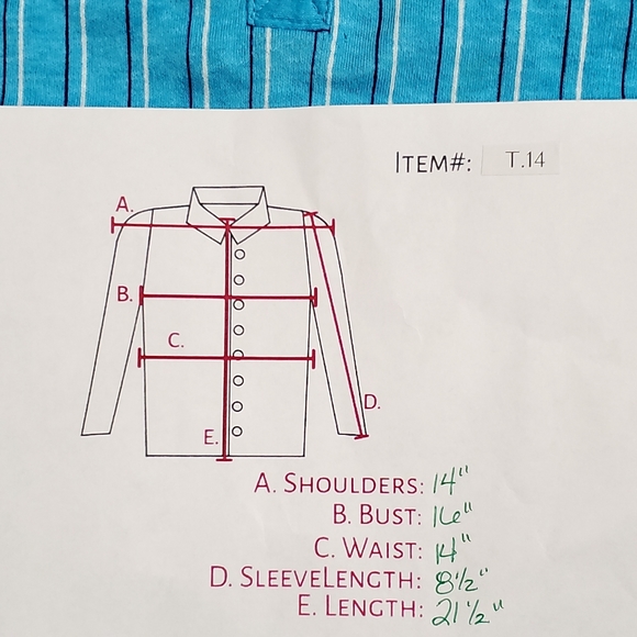 Betty Barclay 1970s Blue Stripe Collared Shirt - Picture 6 of 6